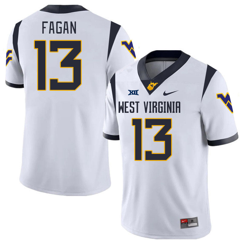 Men #13 Dontez Fagan West Virginia Mountaineers College 2024 New Uniforms Football Jerseys Stitched